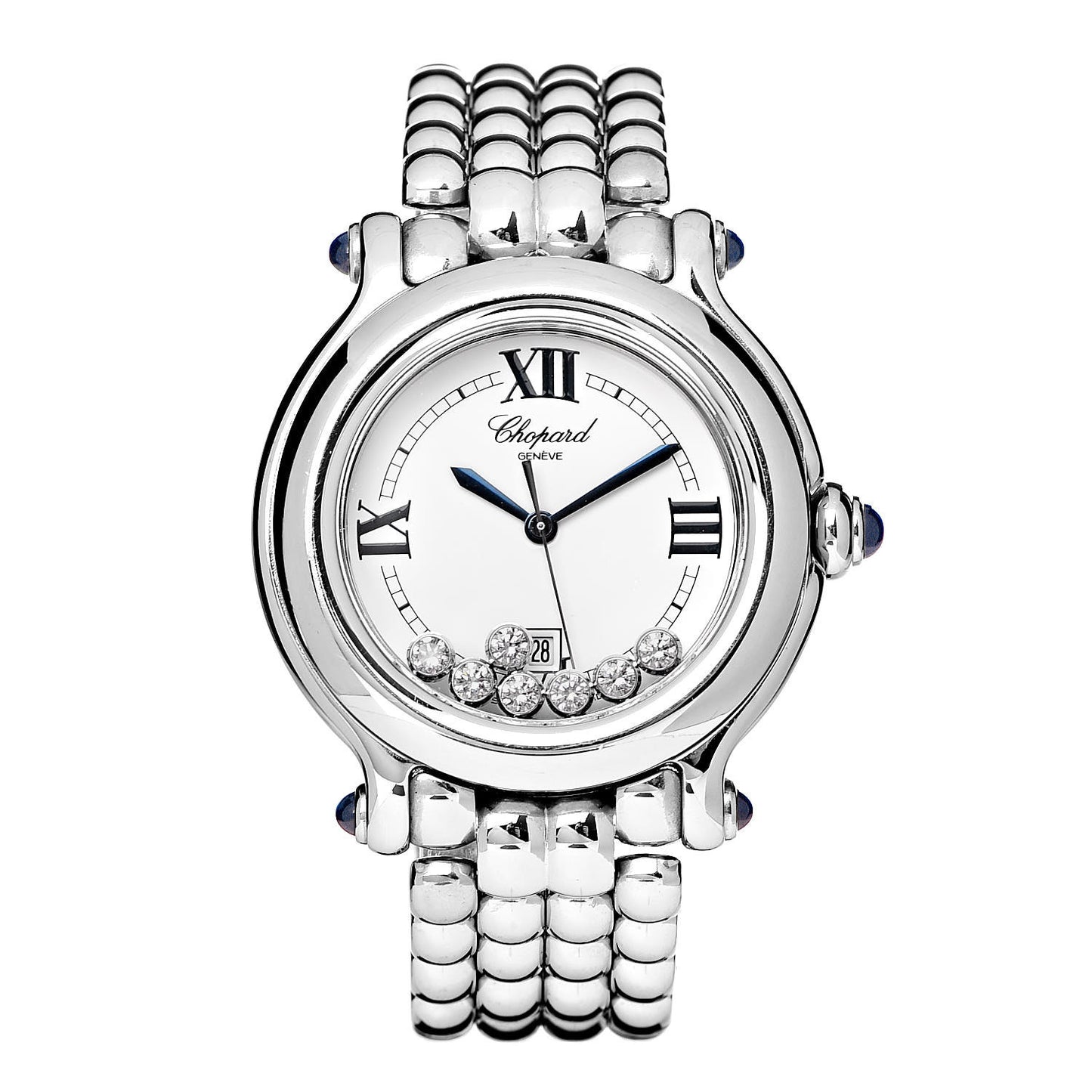 Stainless Steel 7 Diamond 32mm Happy Sport Quartz Watch
