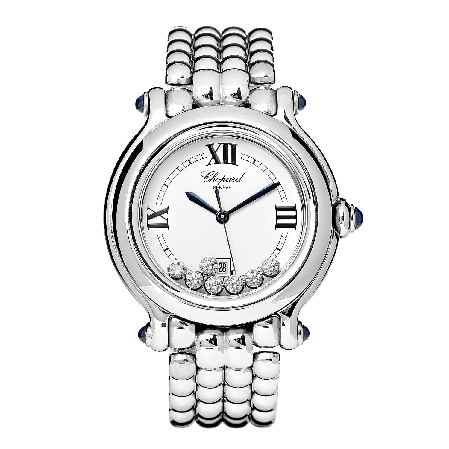 Chopard Stainless Steel 7 Diamond 32mm Happy Sport Quartz Watch 1 of 6