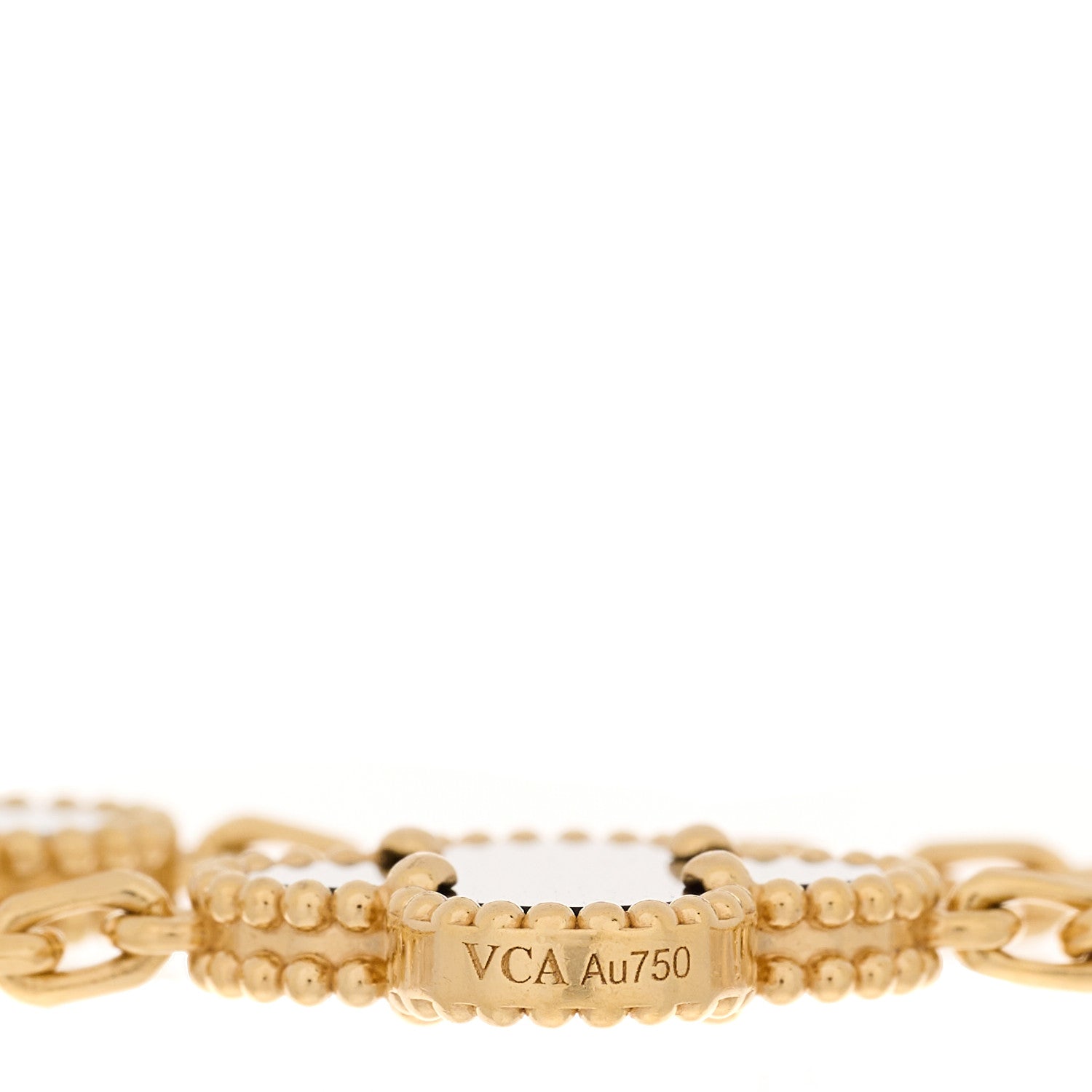 Van Cleef & Arpels 18K Yellow Gold Black Onyx 5 Motifs Vintage Alhambra Bracelet 4 of 5