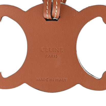 Celine Smooth Calfskin Triomphe Keyring Charm Tan 3 of 3