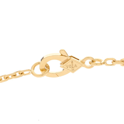 Van Cleef & Arpels 18K Yellow Gold Blue Agate Magic Alhambra Long Necklace 6 of 7