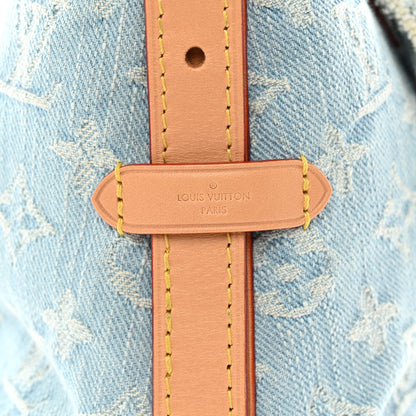 Louis Vuitton Monogram Denim CarryAll PM Sky Blue 7 of 10