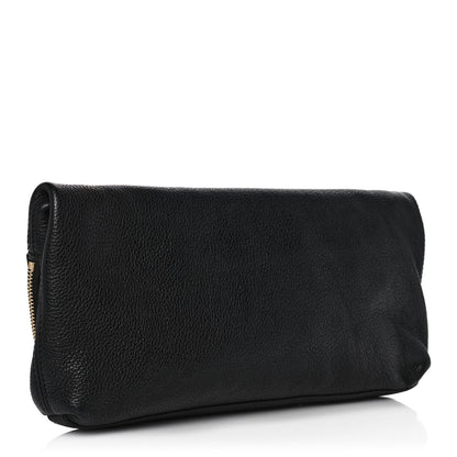 Alexander McQueen Grainy Calfskin Padlock Skull Clutch Black 2 of 10