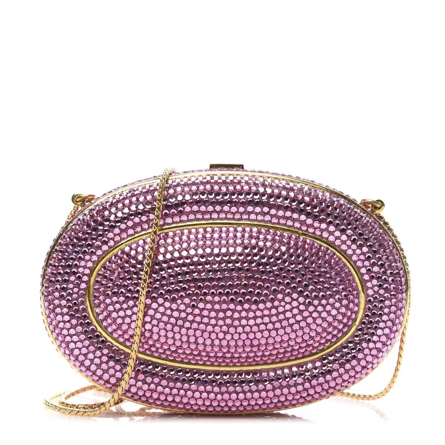 Swarovski Crystal Minaudière Clutch Pink