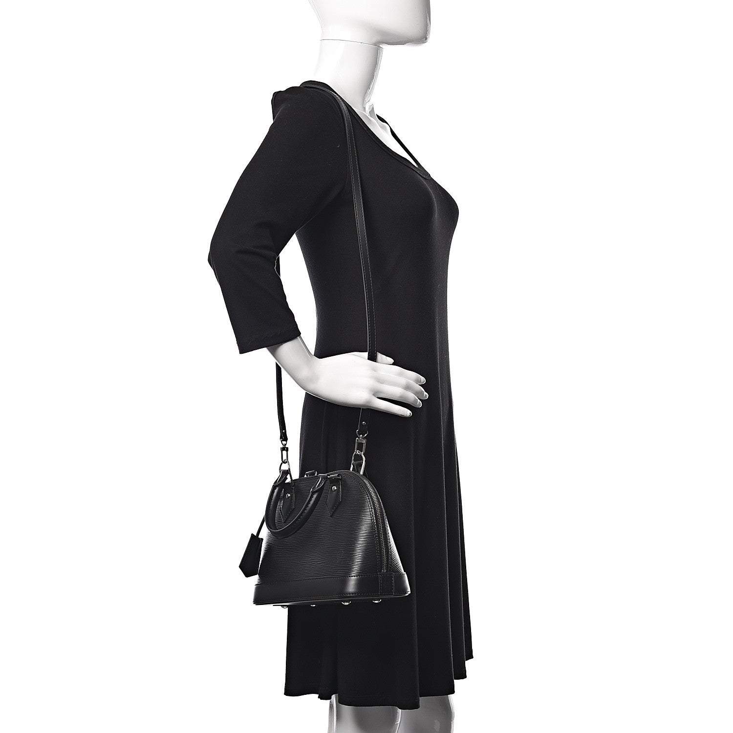 Louis Vuitton Epi Alma BB Black 2 of 10