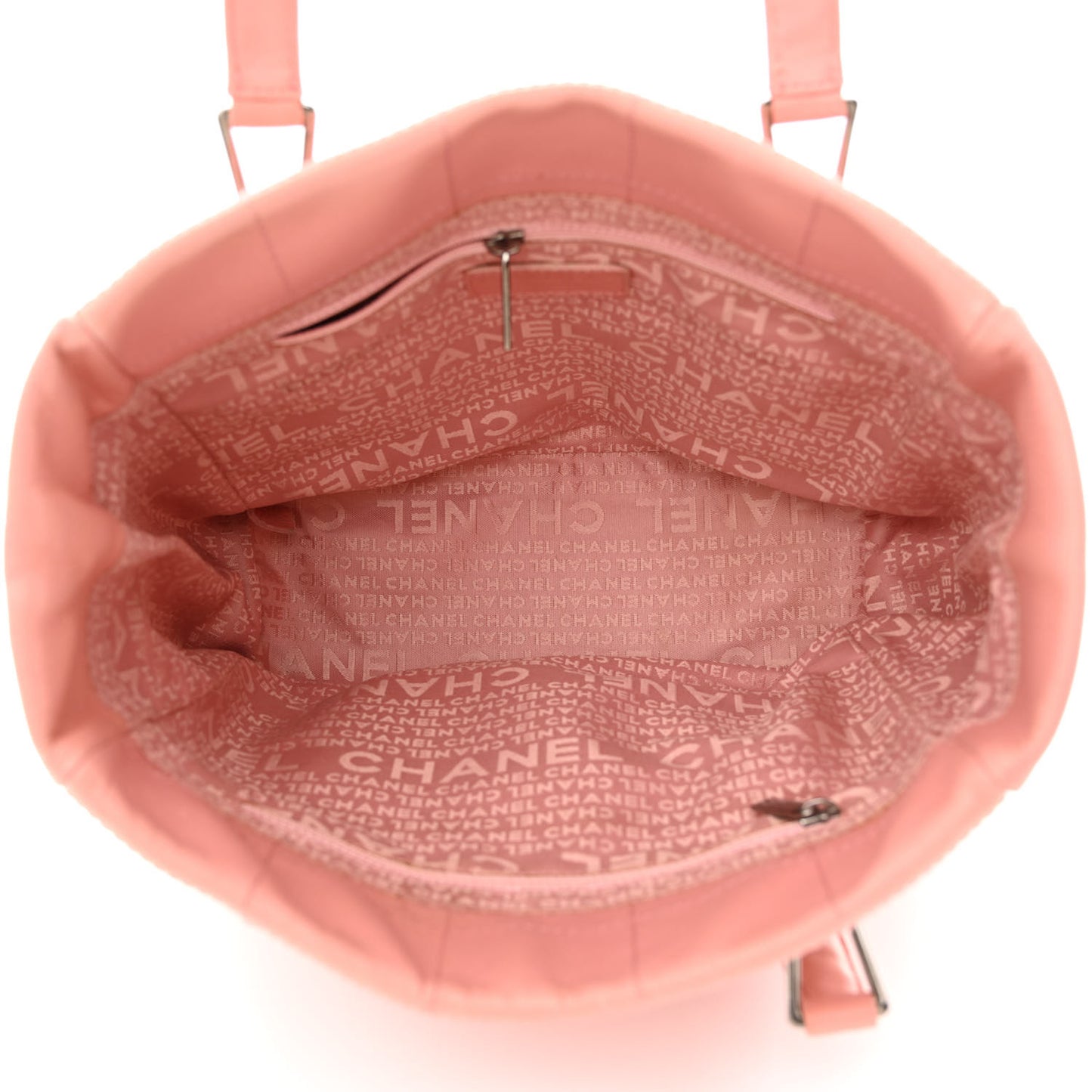 Caviar Square Stitched Tote Pink