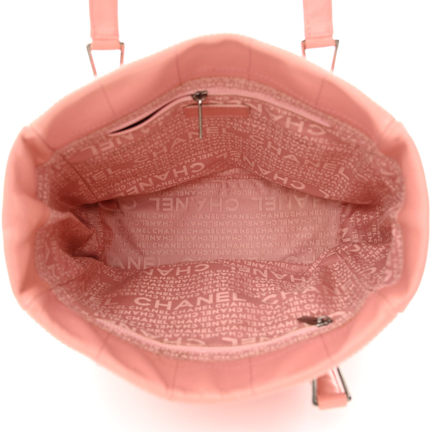 Chanel Caviar Square Stitched Tote Pink 5 of 15