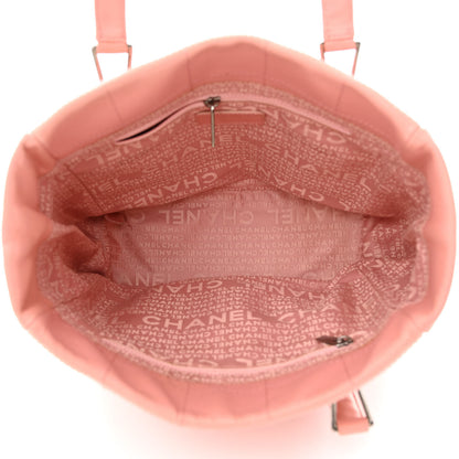 Chanel Caviar Square Stitched Tote Pink 5 of 15