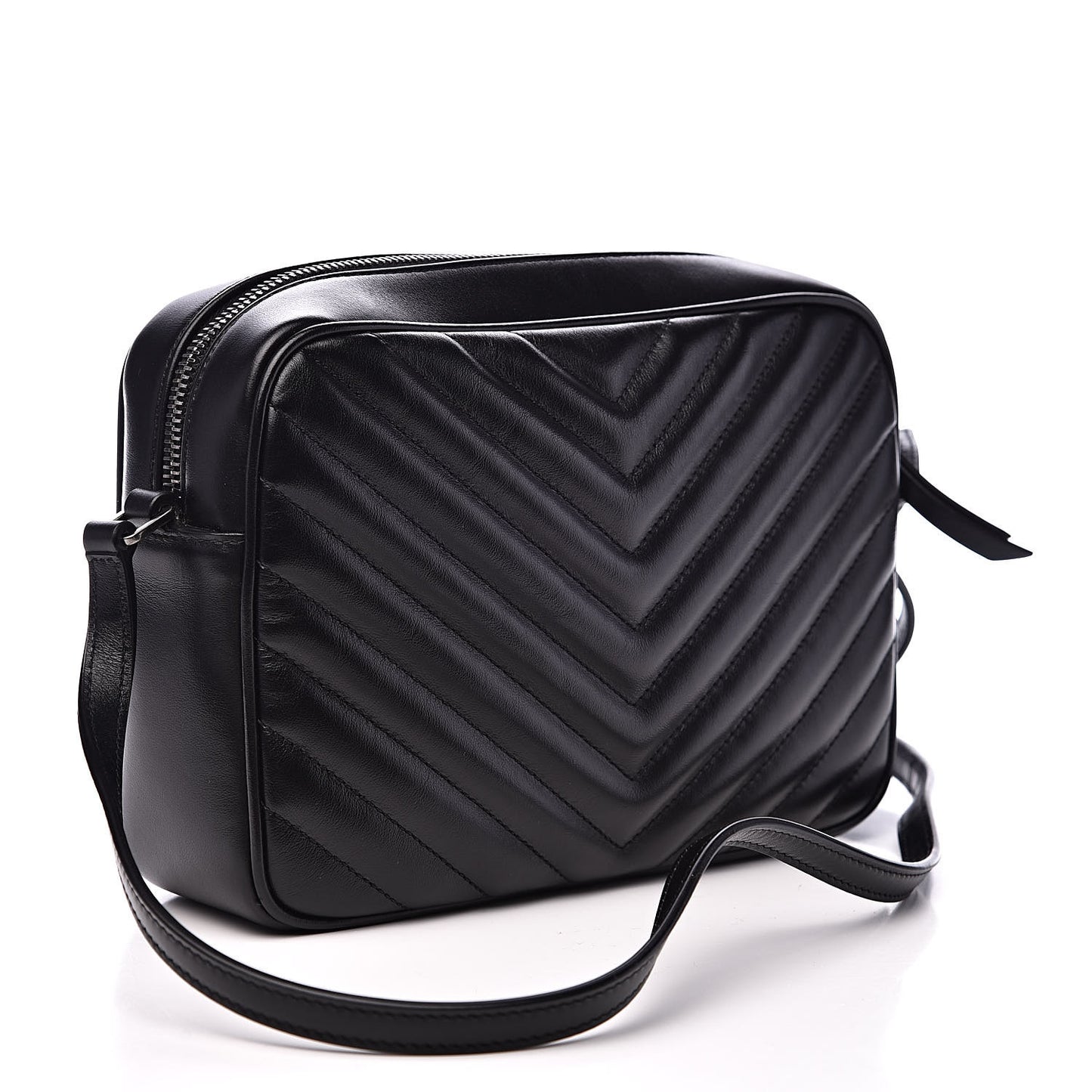 Calfskin Matelasse Monogram Lou Camera Bag Black