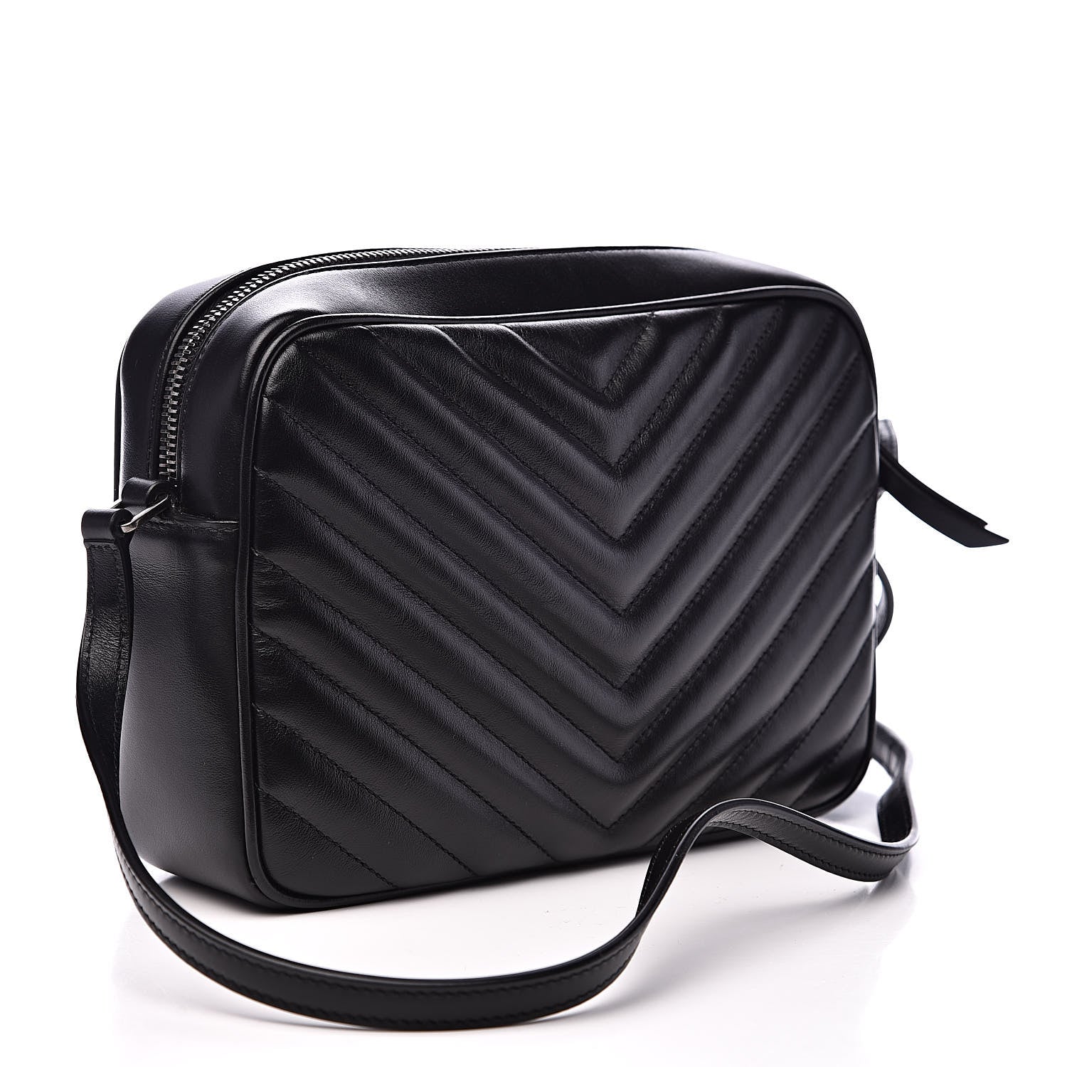 Saint Laurent Calfskin Matelasse Monogram Lou Camera Bag Black 3 of 10
