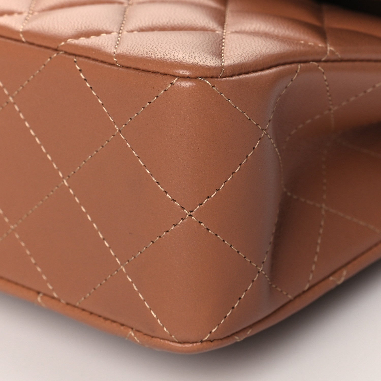 Chanel Lambskin Quilted Small Double Flap Brown 10 of 11