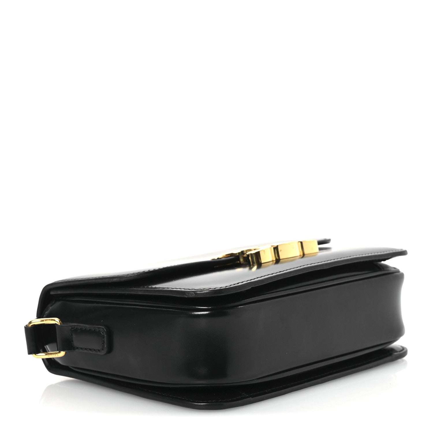 Celine Shiny Calfskin Teen Triomphe Black 4 of 13