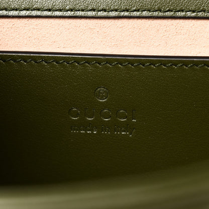 Gucci Calfskin Matelasse Aria Mini GG Marmont Shoulder Bag Military Wood 6 of 10