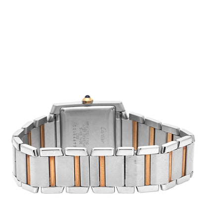 Cartier Stainless Steel 18K Yellow Gold 28mm Tank Francaise Automatic Watch 3 of 4