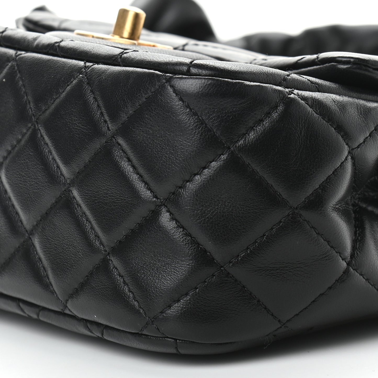 Lambskin Quilted Mini Romance Square Flap Black