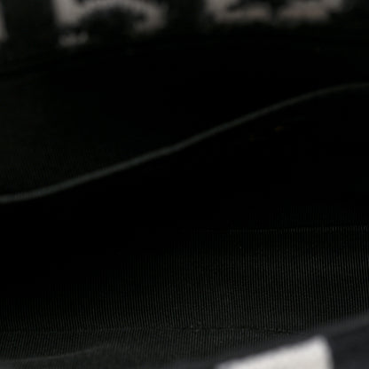 Chanel Cashmere Knit Coco Neige Flap Black White 5 of 10