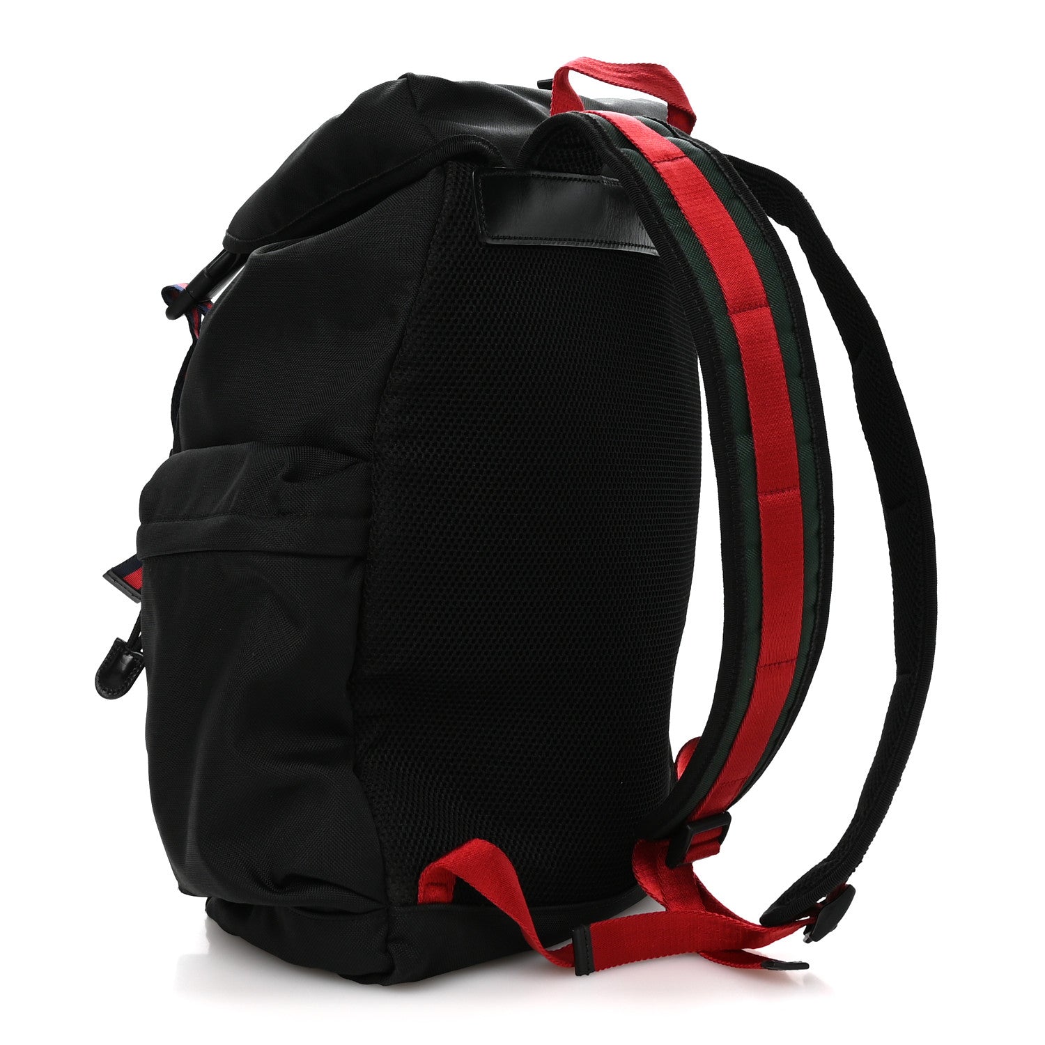 Gucci Techno Canvas Web Double Buckle Backpack Black 2 of 9