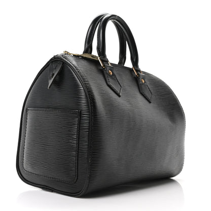 Louis Vuitton Epi Speedy 25 Black 3 of 9