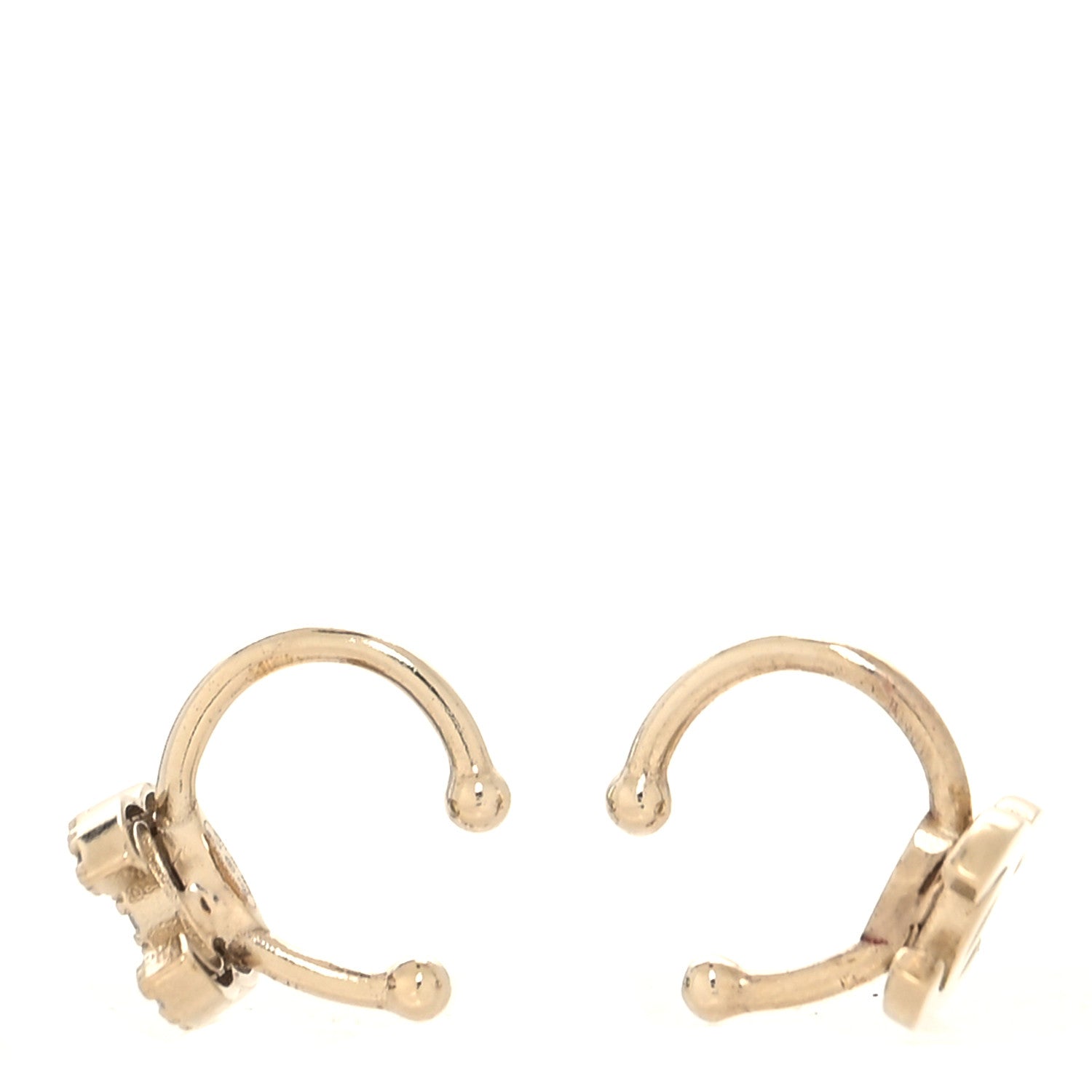 Chanel Metal Strass Lip Ring Set Gold 3 of 4