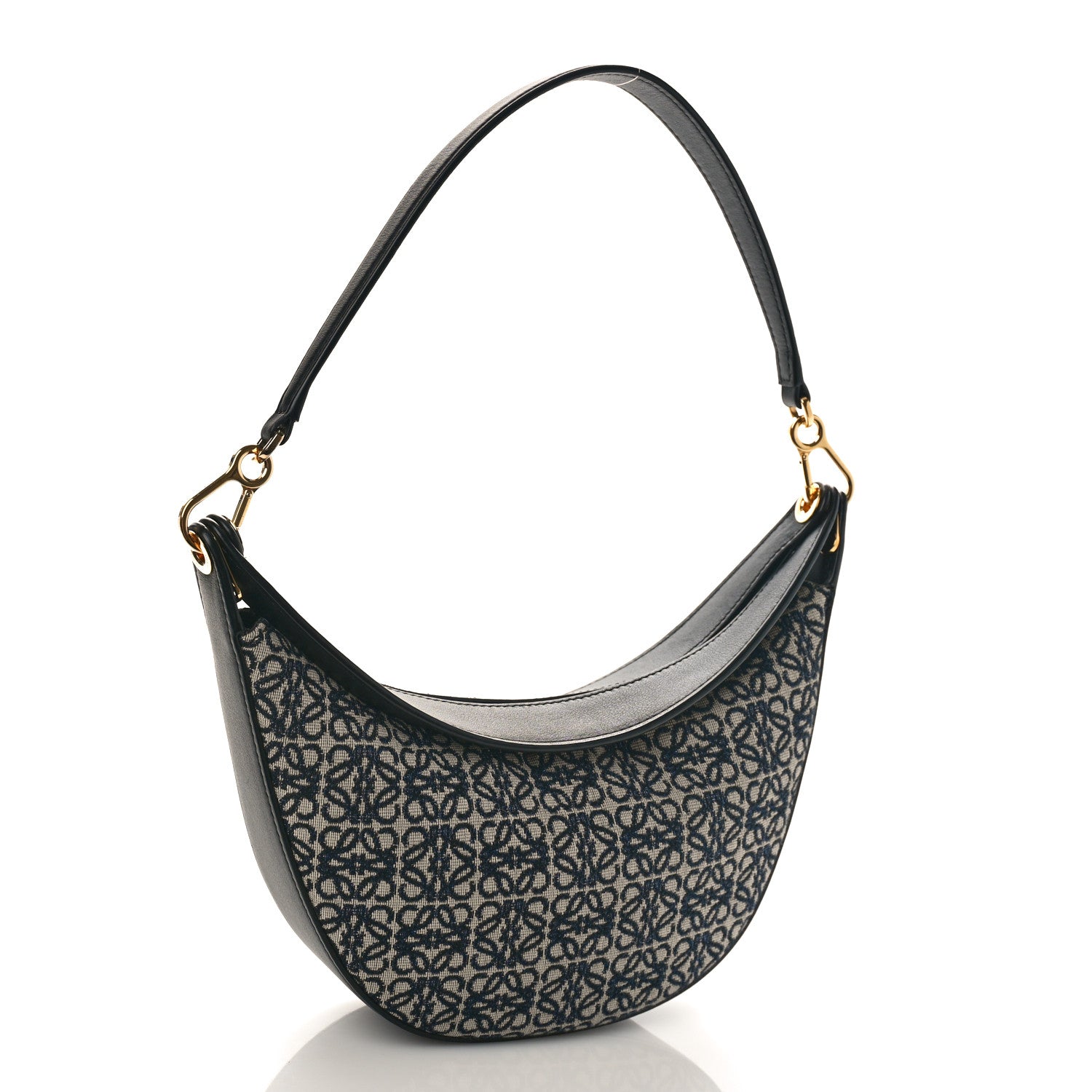 Loewe Jacquard Anagram Calfskin Small Luna Navy Black 2 of 8
