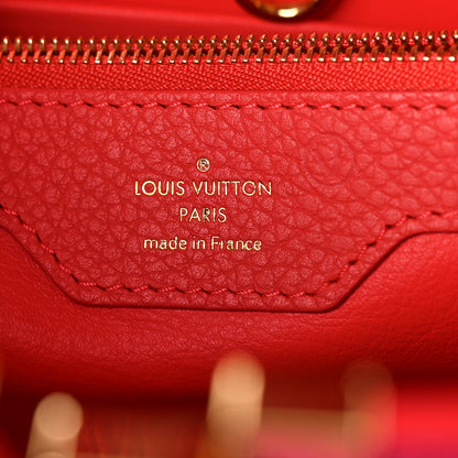 Louis Vuitton Taurillon Capucines MM Hibiscus Flamingo 7 of 9
