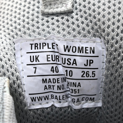 Balenciaga Fabric Mesh Clear Sole Womens Triple S Sneakers 40 Pearl Grey 8 of 8