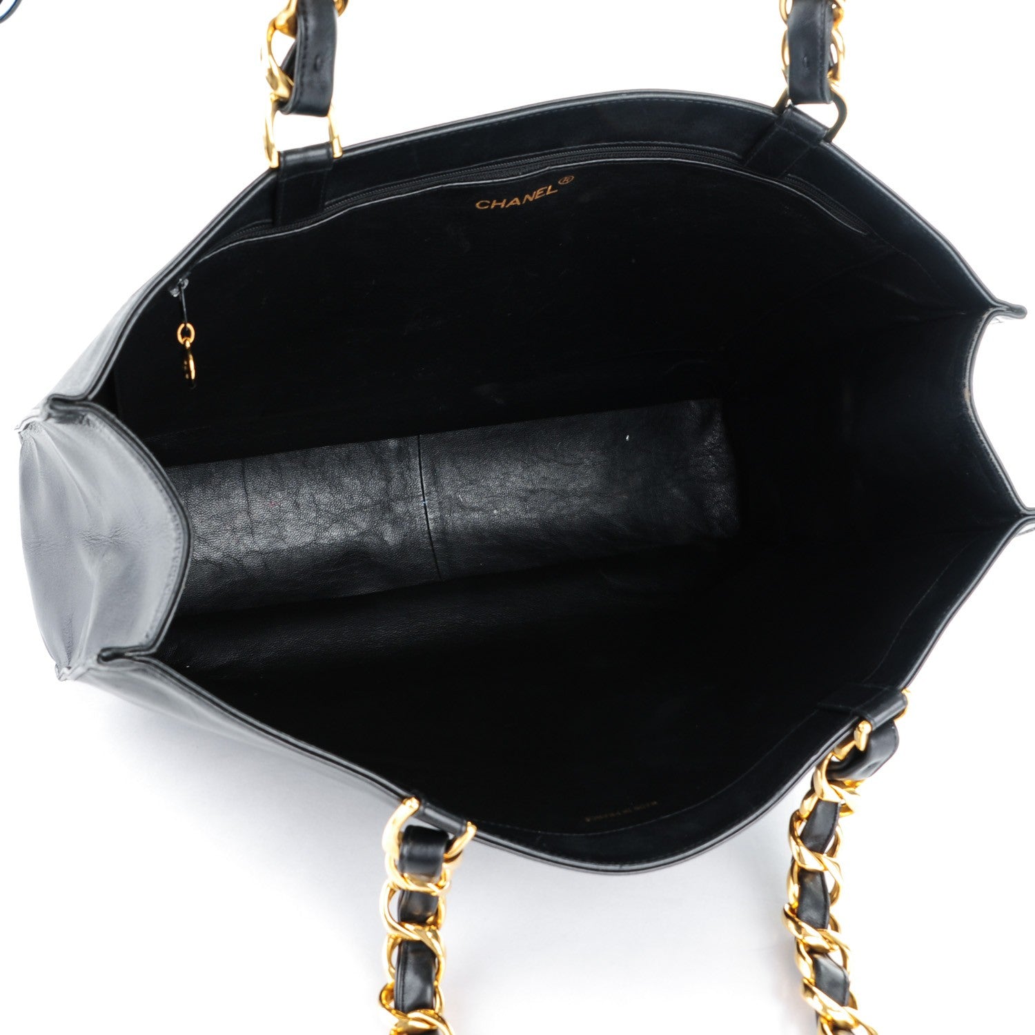 Chanel Lambskin CC Tote Black 5 of 9