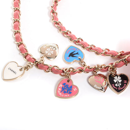 Chanel Lambskin East West Valentine Charms Flap Pink 9 of 9