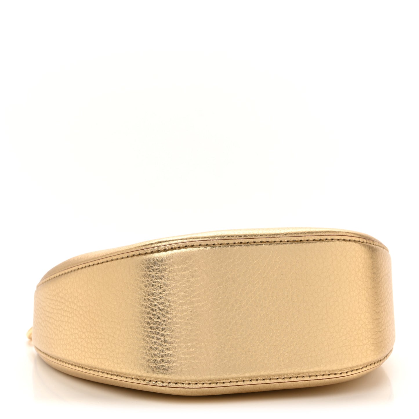 Metallic Nappa Mini Vlogo Moon Hobo Bag Gold
