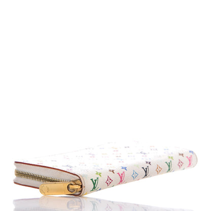 Louis Vuitton Monogram Multicolor Zippy Wallet White Litchi 4 of 8