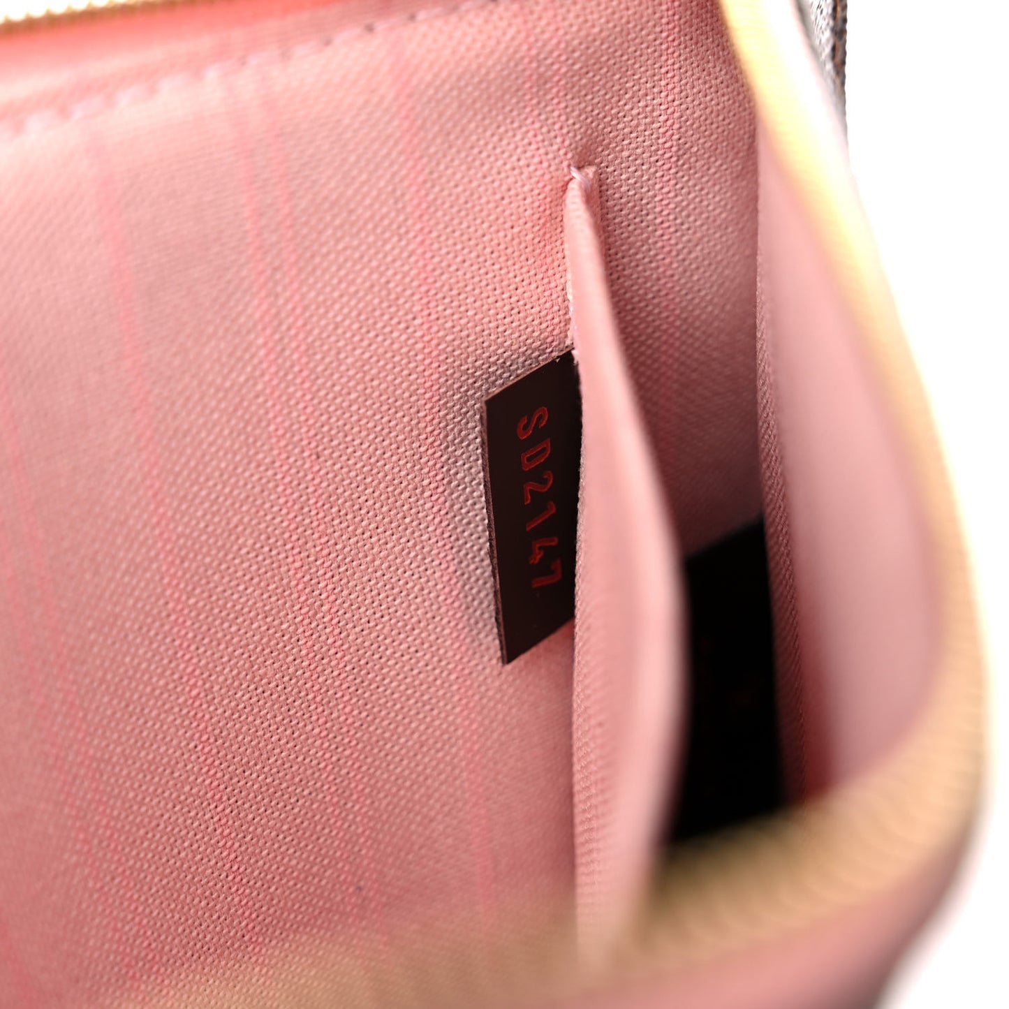 Damier Ebene Neverfull MM GM Pochette Rose Ballerine