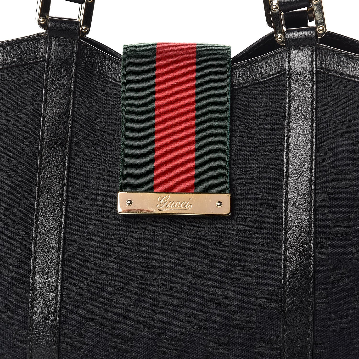 Gucci Monogram Web Large New Ladies Hobo Black 10 of 10