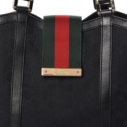 Gucci Monogram Web Large New Ladies Hobo Black 10 of 10