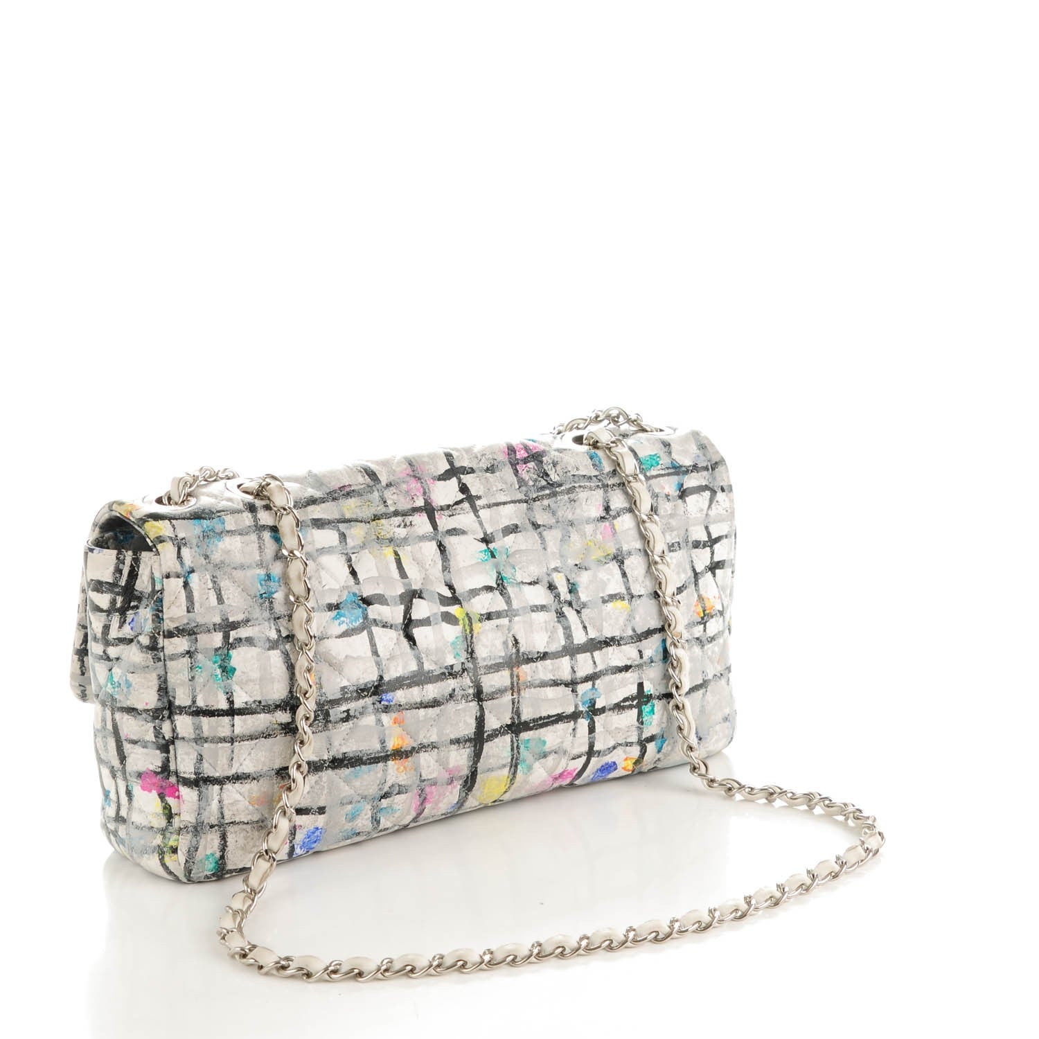 Chanel Calfskin Hand Painted Graffiti Flap Multicolor 3 of 7