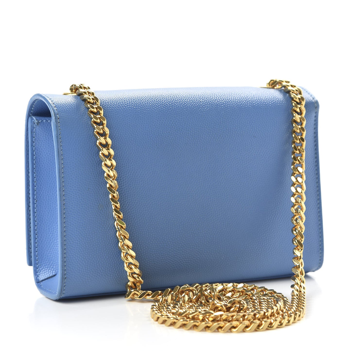 Grain De Poudre Small Classic Monogram Kate Satchel Blue Clair