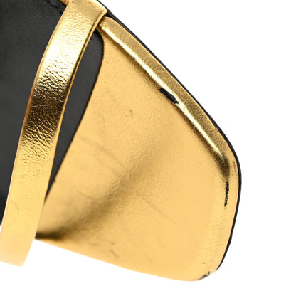 Saint Laurent Metallic Lambskin Opyum 110 Sandals 39 Oro 13 of 15