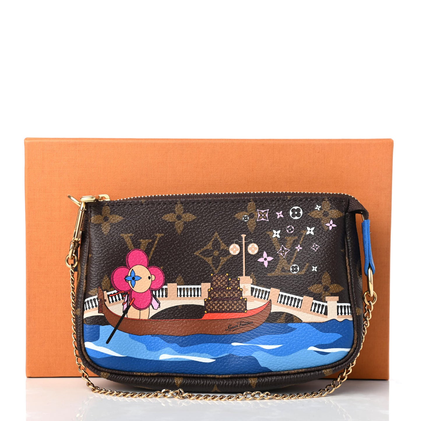 Monogram 2019 Christmas Animation Mini Venice Pochette Accessories Blue