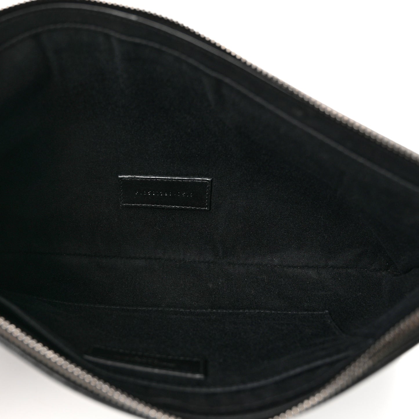 Linen Canvas Rive Gauche Zipped Pouch Black