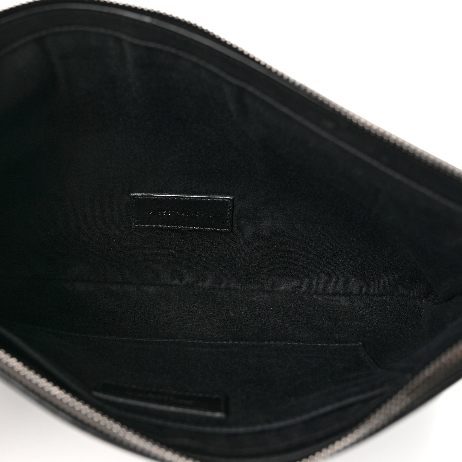 Saint Laurent Linen Canvas Rive Gauche Zipped Pouch Black 5 of 7