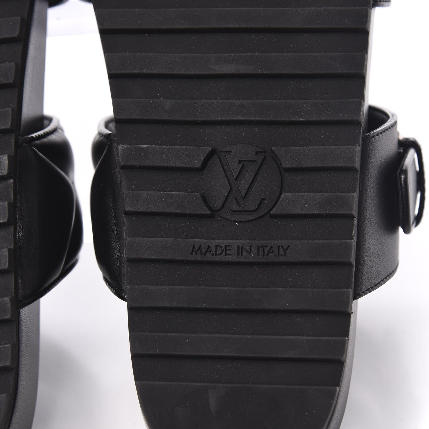 Louis Vuitton Calfskin New Wave Bom Dia Mule Sandals 37 Black 6 of 9