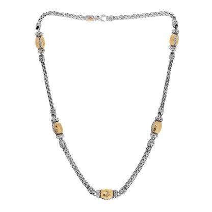 John Hardy Sterling Silver 22K Yellow Gold Palu Station Necklace 3 of 5