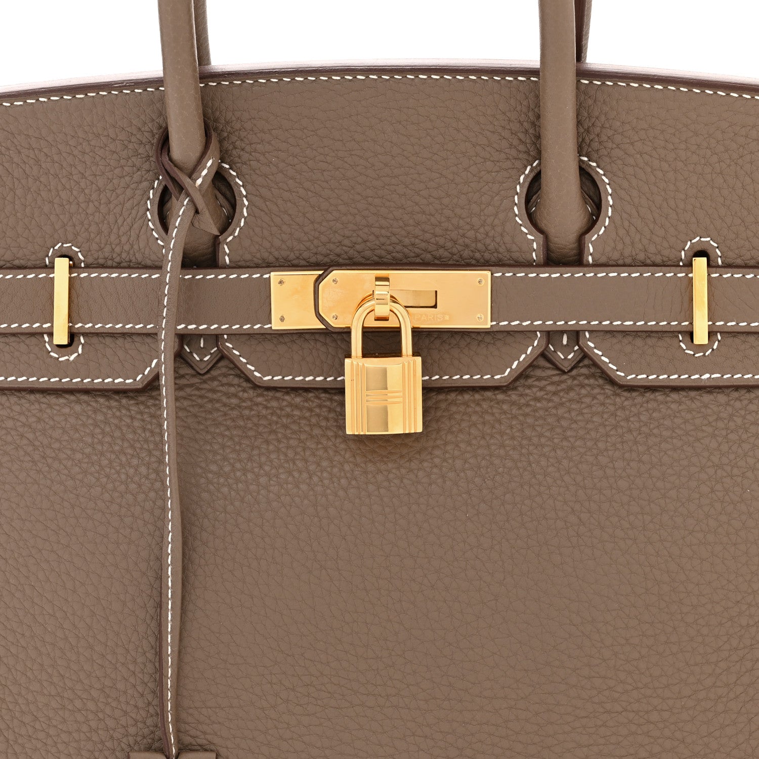 Hermes Taurillon Clemence Birkin 30 Etoupe 8 of 13