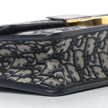 Christian Dior Oblique 30 Montaigne Flap Bag Blue 8 of 9