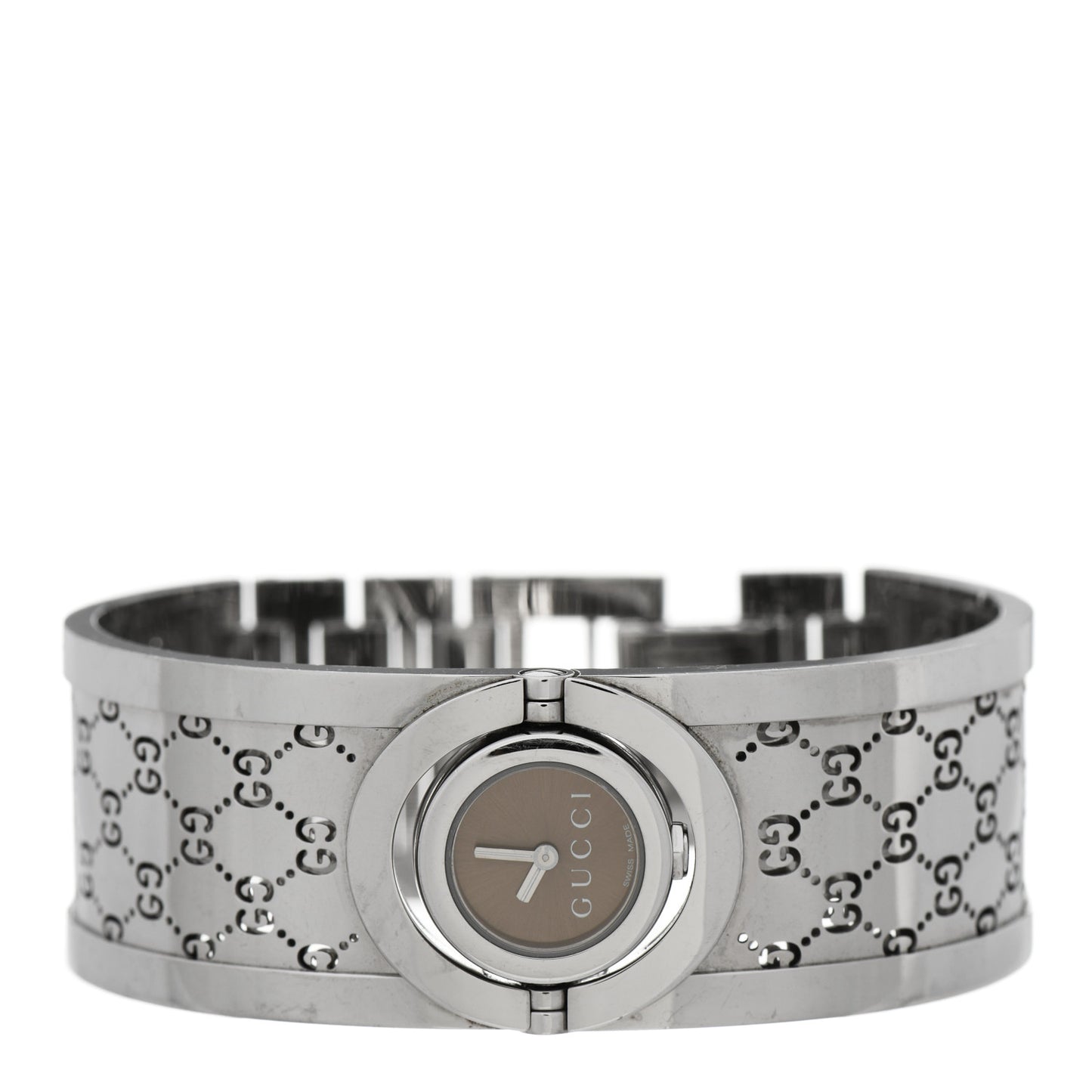 Stainless Steel 23mm Twirl Quartz Watch Brown