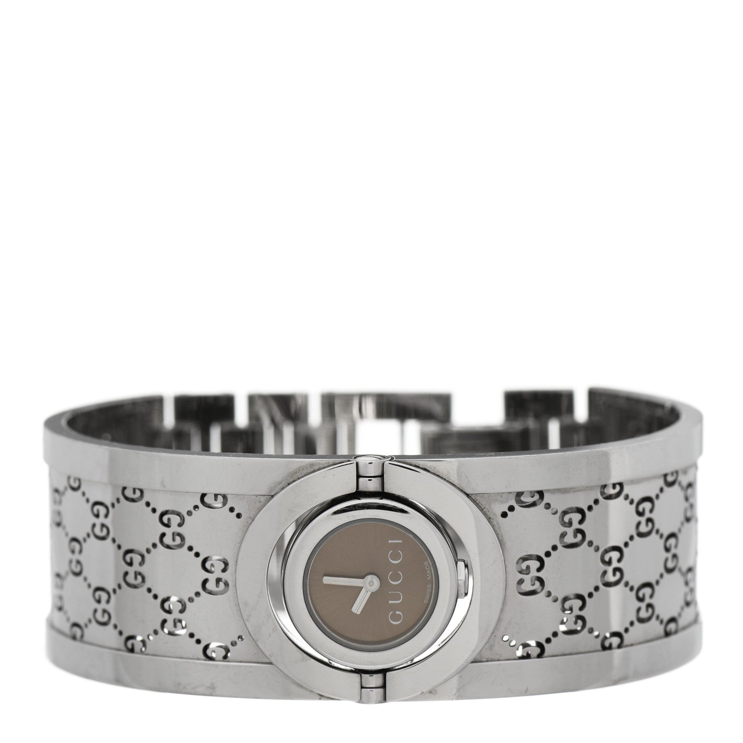 Gucci Stainless Steel 23mm Twirl Quartz Watch Brown 2 of 5