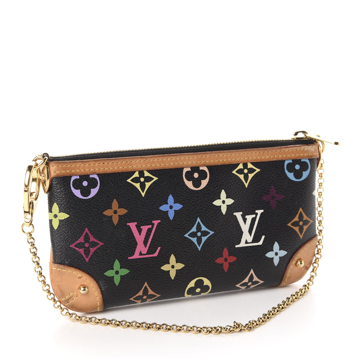 Louis Vuitton Monogram Multicolor Pochette Milla MM Black 3 of 11