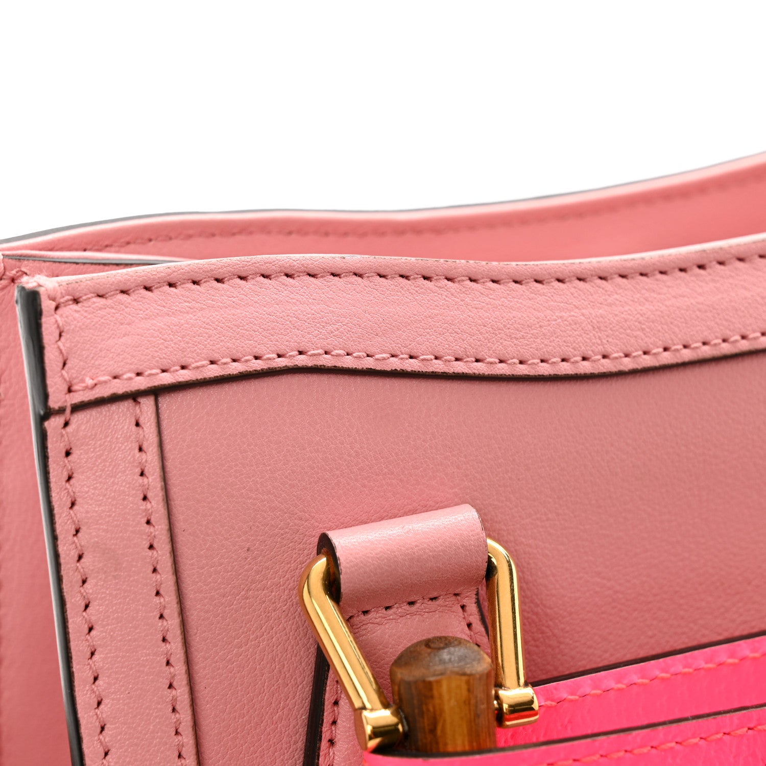 Gucci Wonka Grain Calfskin Mini Diana Tote Bag Wild Rose Fuxia Fluo 12 of 13