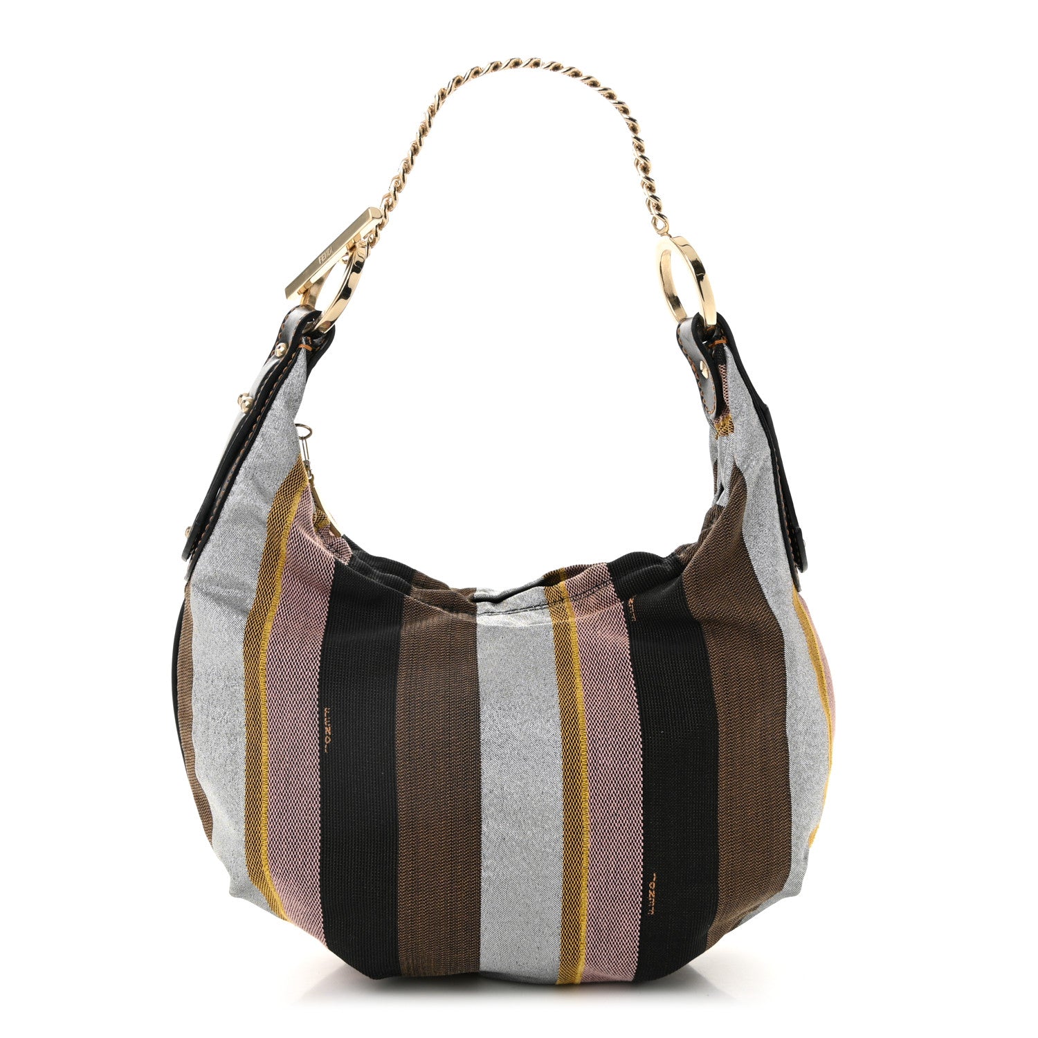 Fendi Pequin Small Chef Chain Hobo Multicolor Rosa Black 1 of 10
