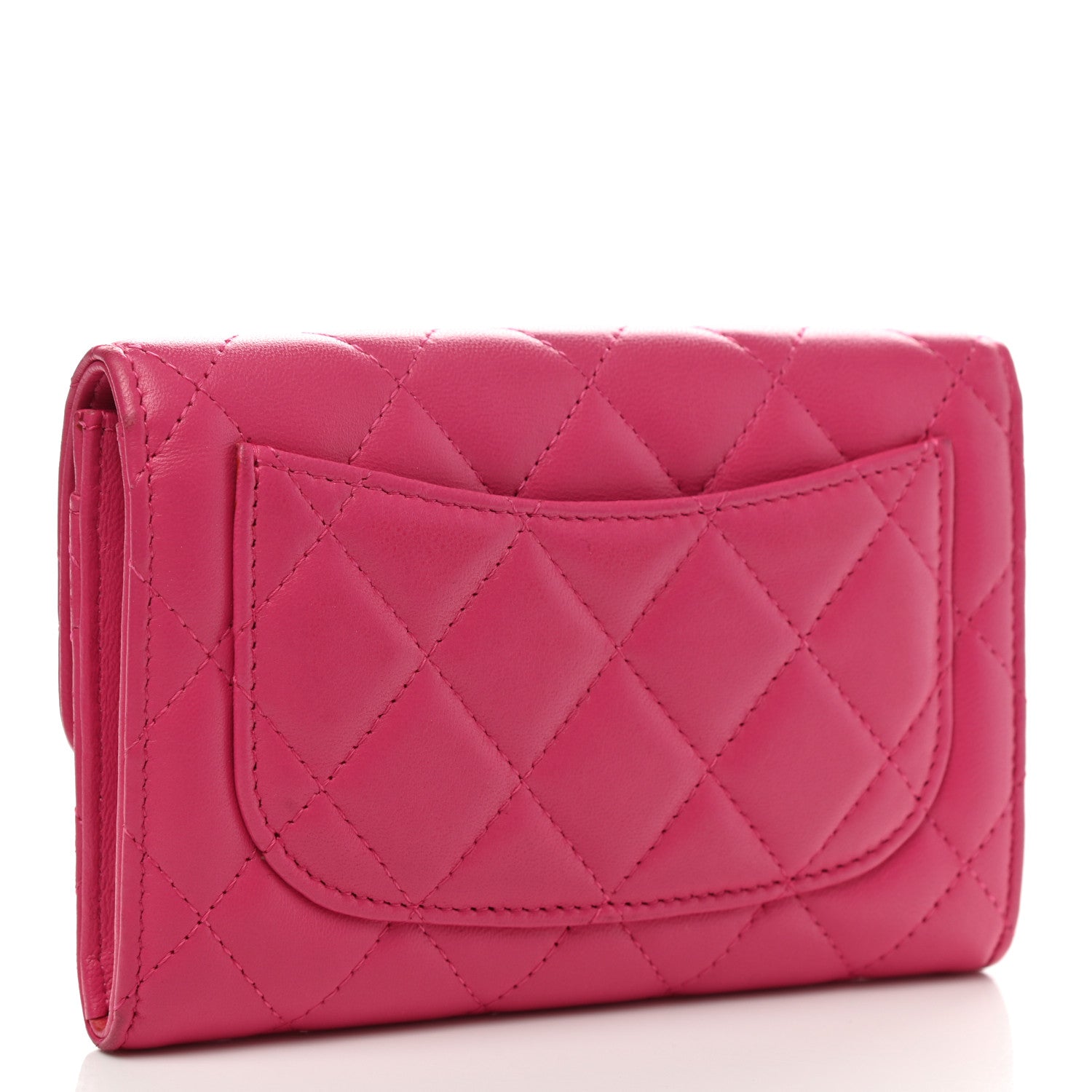 Chanel Caviar Quilted Small Flap Wallet Fucshia 3 of 9