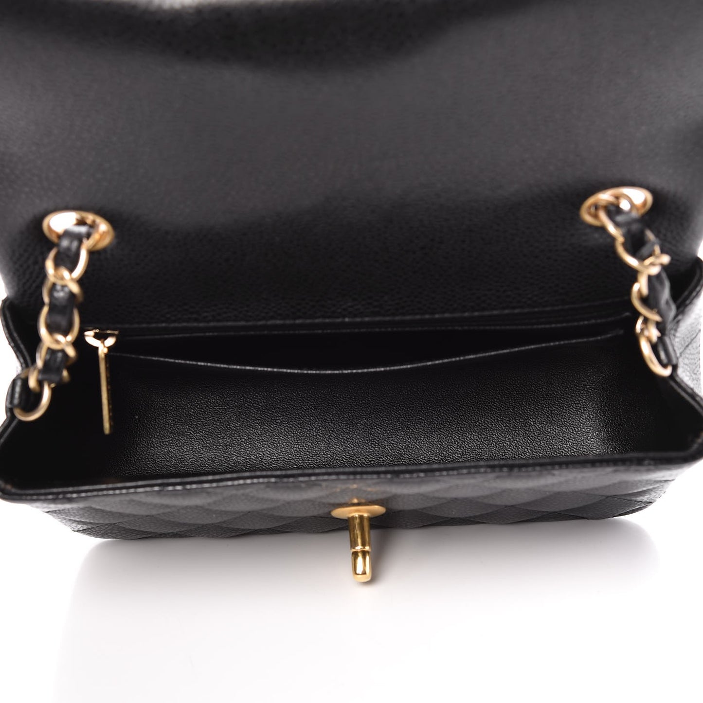 Caviar Quilted Mini Rectangular Flap Black